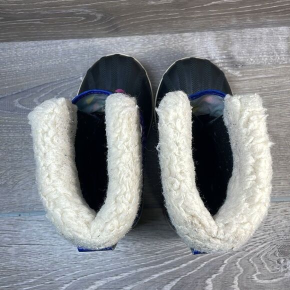 Sorel Yoot Pac Geometric Nylon Warm Waterproof Toddler Girl Sz 12 Fur Lined Boot - Picture 5 of 12